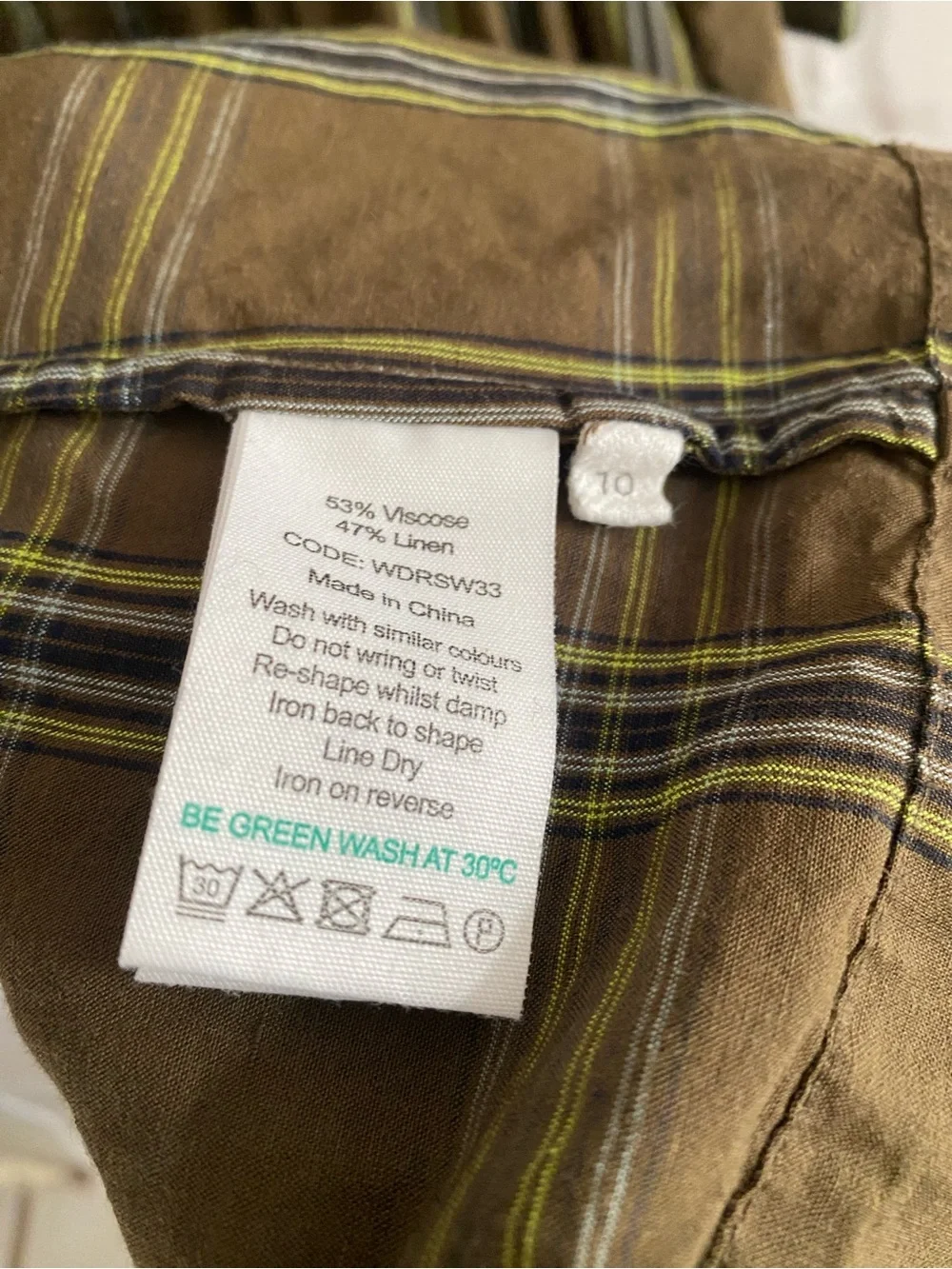 Lovely Toast UK plaid green dress sz M / UK10 - Picture 4 of 6